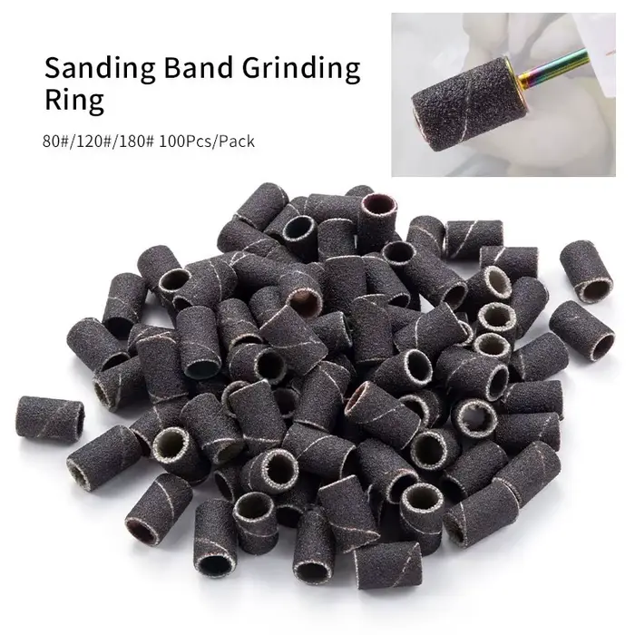 Bandes de ponçage des ongles avec forets à mandrin
