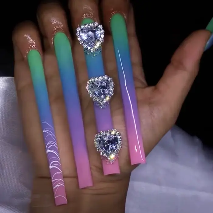 Faux ongles de luxe en acrylique