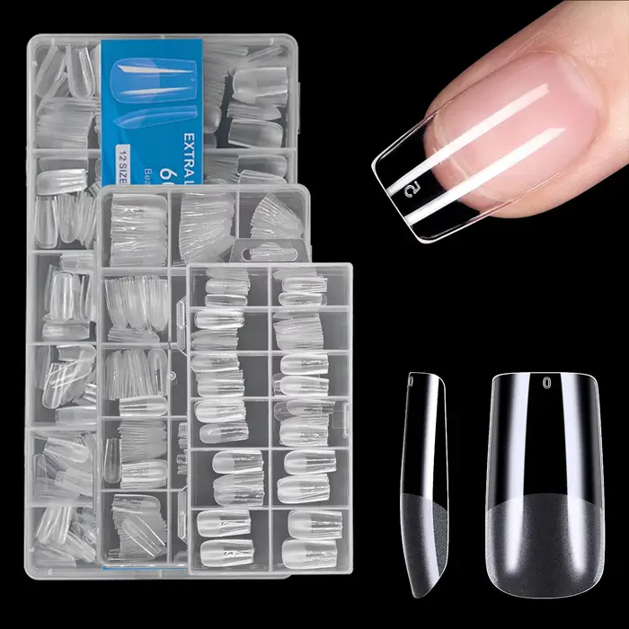 Faux ongles carrés moyens