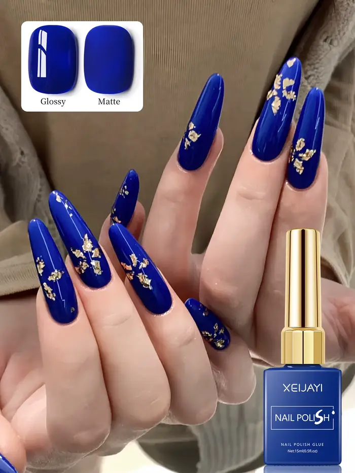 XEIJAYI 1Pc 15ml Vernis à ongles gel bleu - Soak Off UV
