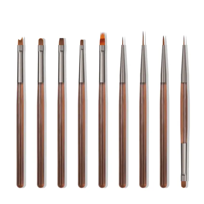 Ensemble de 9 pinceaux à ongles