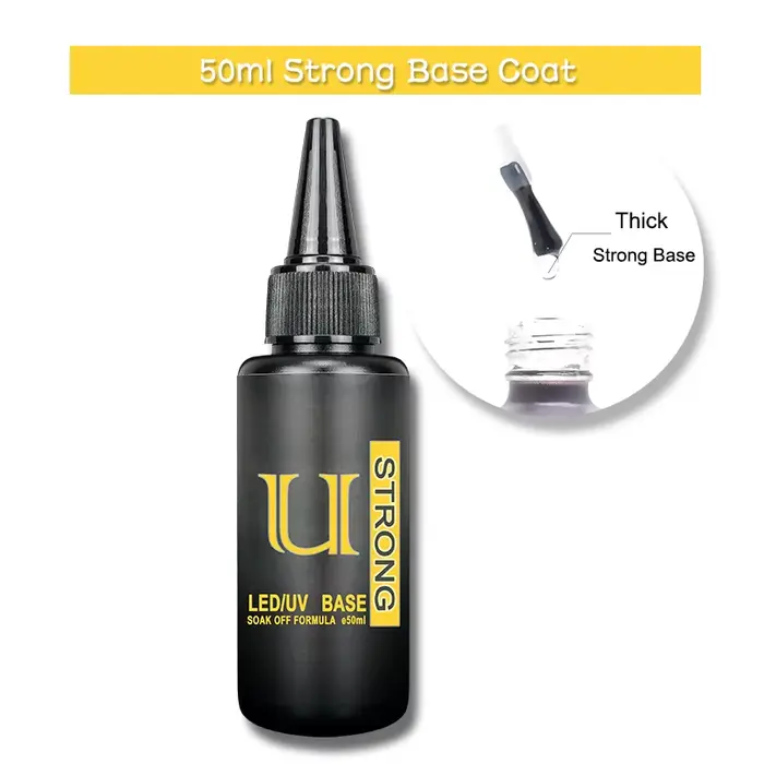Dernier vernis Semi-permanent en Gel de Base en caoutchouc solide 50ml, Base et couche de finition p