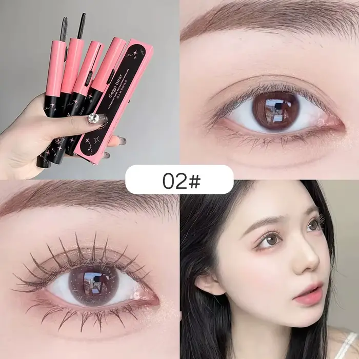 Gegebear – Mascara Long charmant à Double extrémité, bouclage naturel, longue durée, imperméable et 