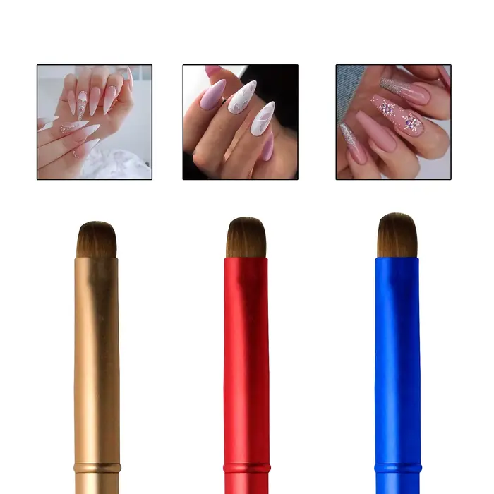 Brosse à ongles française de qualité supérieure avec manche élégant – Parfaite pour les manucure en gel acrylique et UV