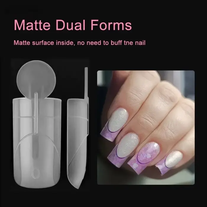 140 pièces de formes à ongles françaises à surface mate