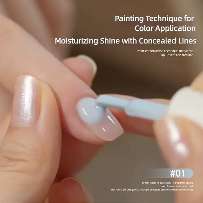 MAINEL 1-12 pièces Vernis à ongles gel UV effet nude brillant