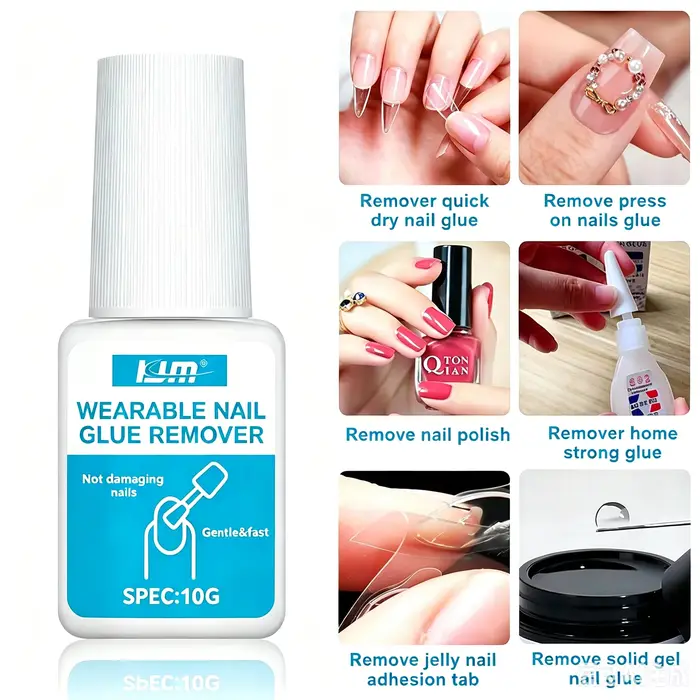 2 pièces de colle à ongles super résistante pour faux