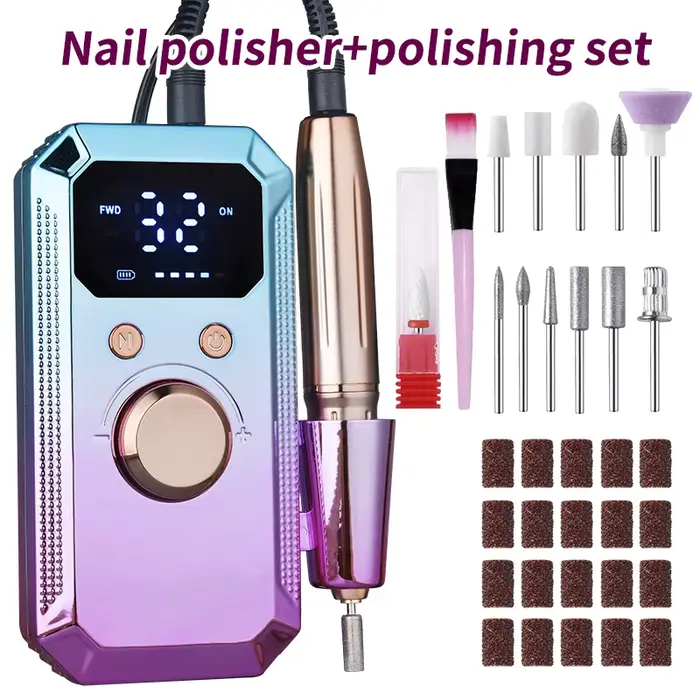 Outil professionnel portable pour le ponçage et le polissage des ongles