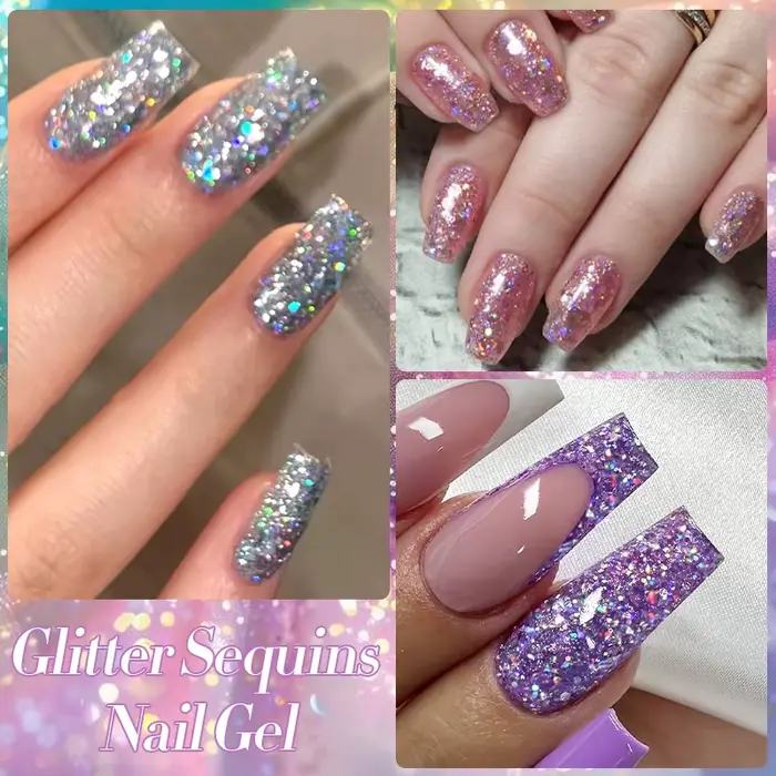 LILYCUTE 7ml paillettes Gel vernis à ongles brillant minéral