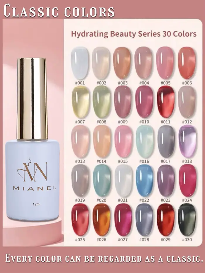 MIANEL 12ML Vernis à ongles gel transparent effet gelée