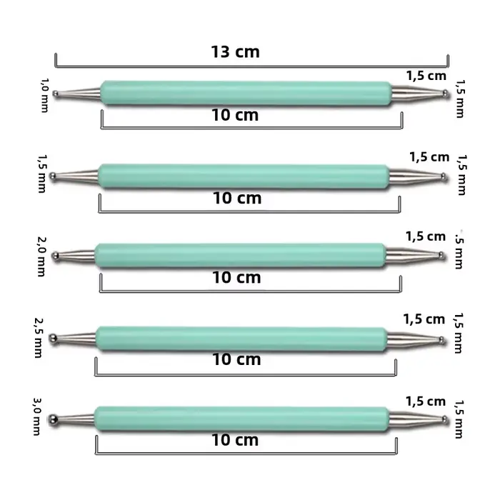 Outils de pointage pour Nail Art à double extrémité