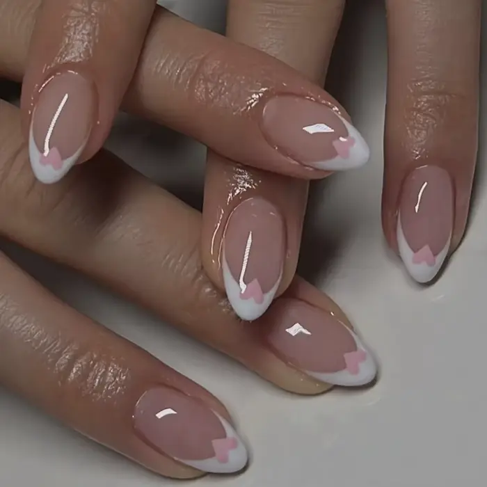 Simple classique français vin rouge amande faux ongles Art Stiletto faux ongles breloques paillettes