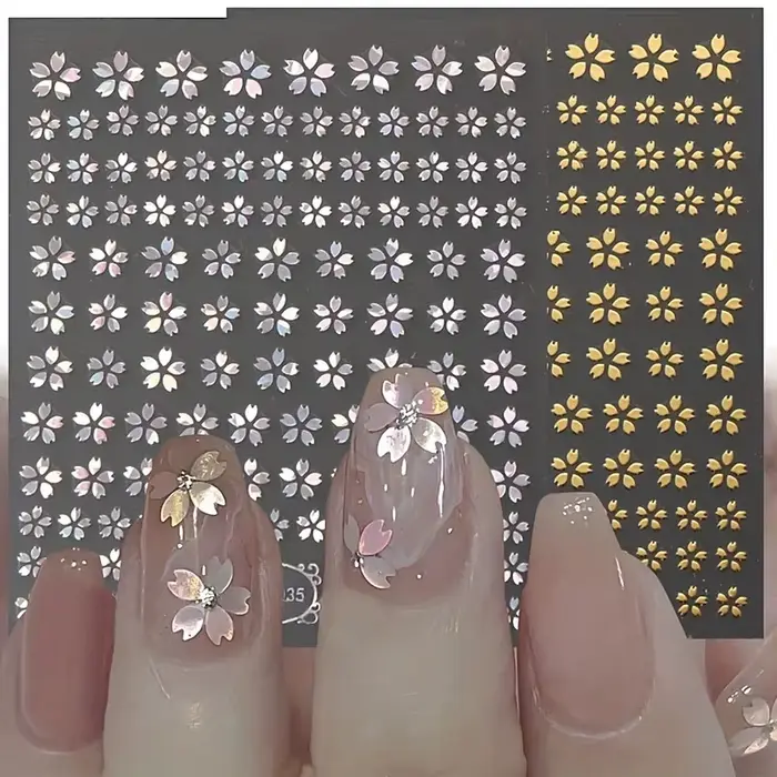 ​ ​ Autocollants pour ongles 3DLaser Sakura