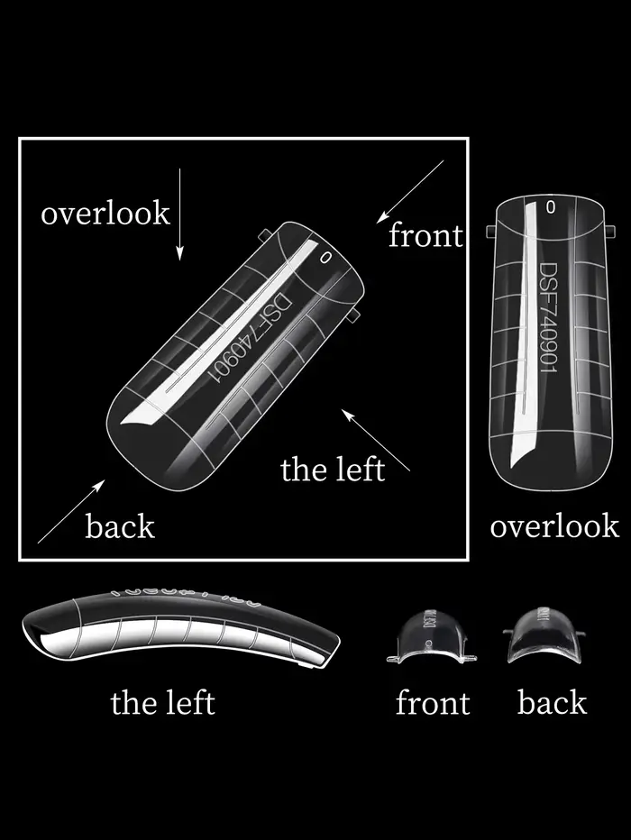 120 pièces/ensemble clair double formes faux ongles couverture complète construction rapide Gel moule conseils