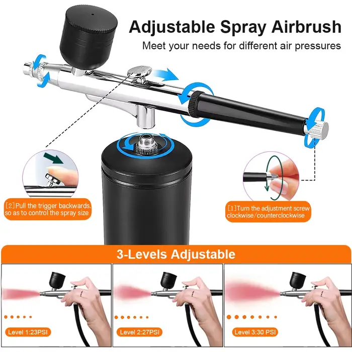Aérographe ongles avec compresseur brosse à air Portable