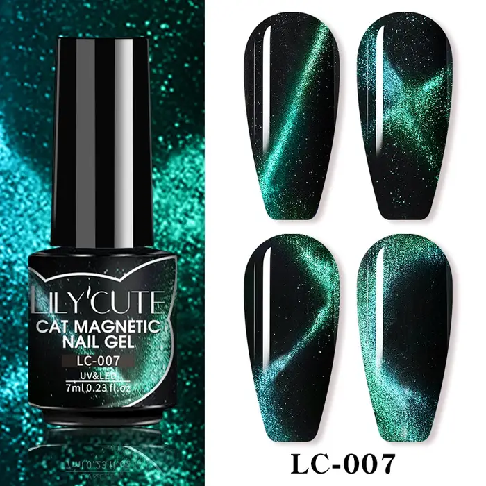 LILYCUTE 7ml café or paillettes chat Gel magnétique hiver automne rouge marron série tremper UV LED Gel vernis manucure Nail Art