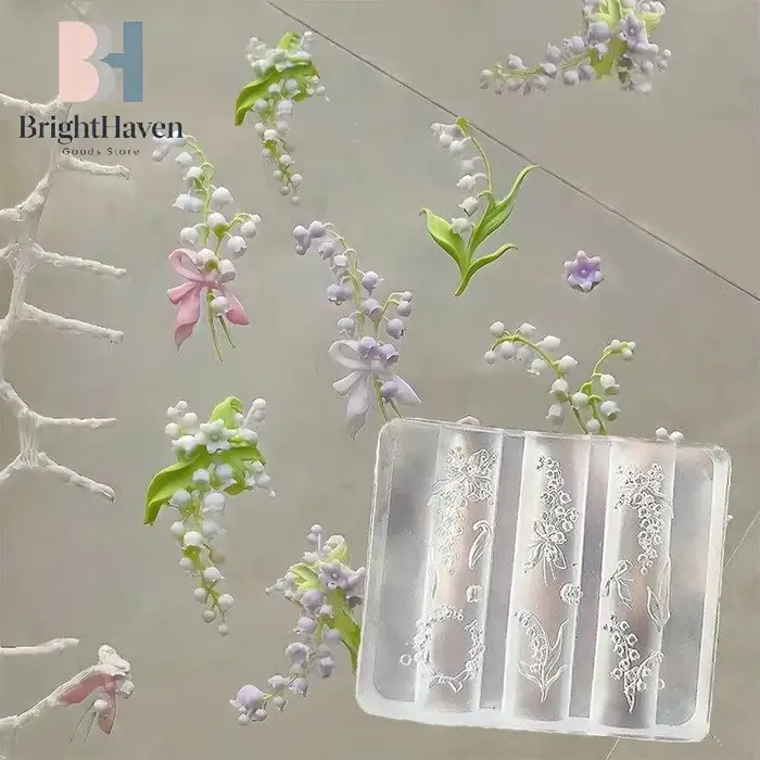 Moule à ongles en silicone 3D Lily Of The Valley