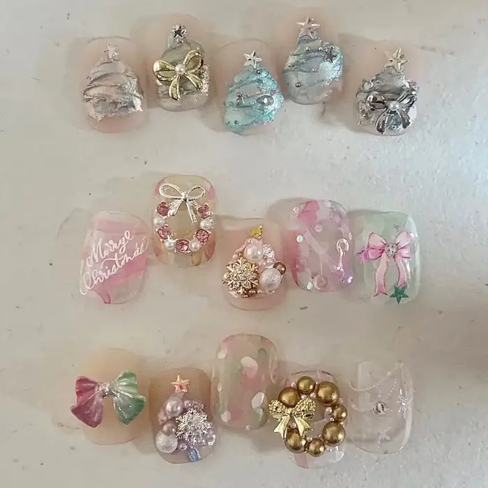 Couronne de noël de luxe pour Nail Art