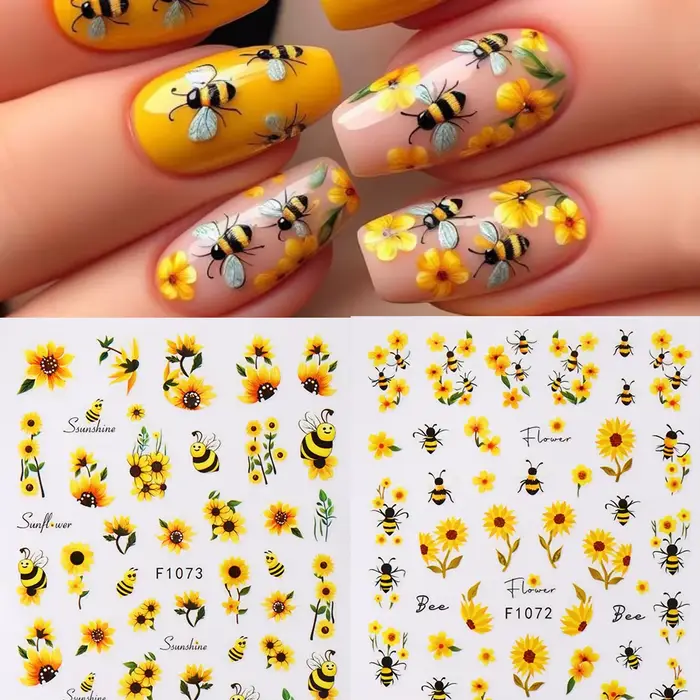 Autocollants floraux pour Nail Art