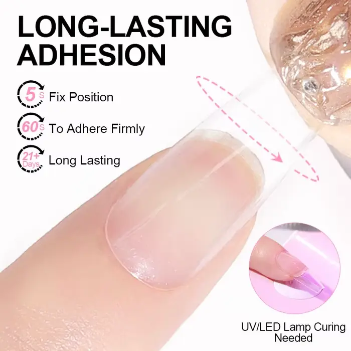 LIMEGIRL 7.5ml ongles conseils colle Gel UV colle pour faux ongles acrylique collant adhésif manucur