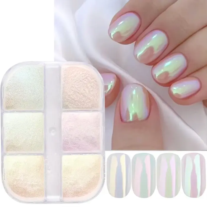 Poudre pour ongles miroir au clair de lune