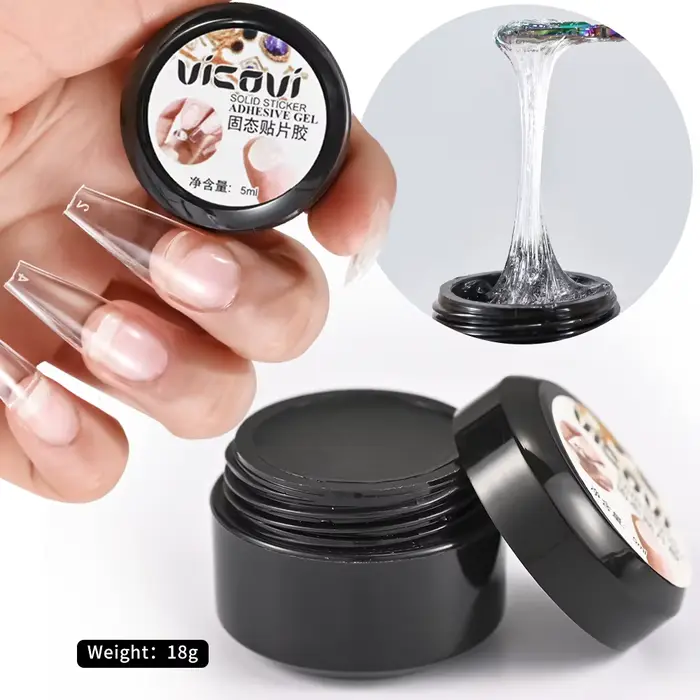 Patch pour ongles solide, 5ML, facile à coller, bâton de modélisation sans floraison, pointes transp