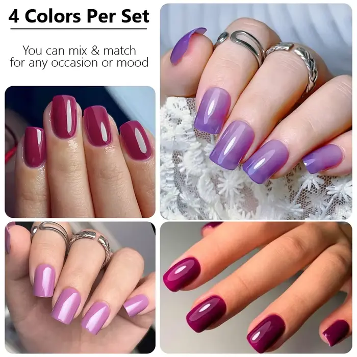96 pièces presse sur ongles courts, faux ongles de couleur unie brillante, ongles artificiels à couv