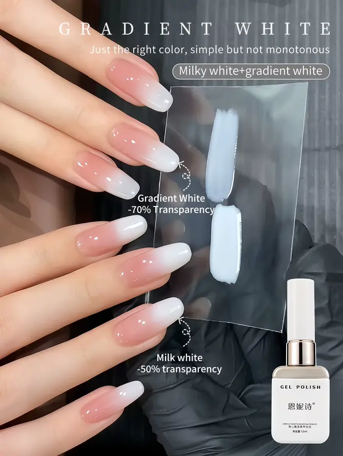Vernis à ongles Gel blanc laiteux