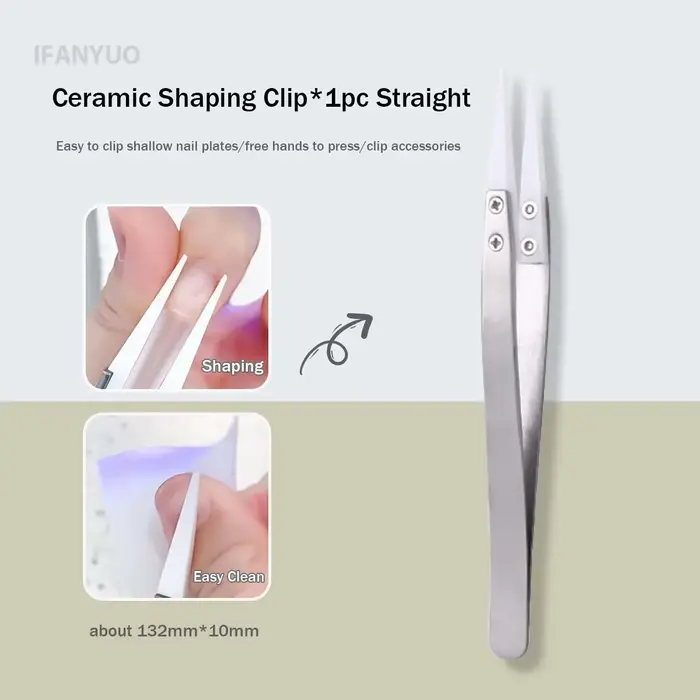 Pince à ongles tête en céramique, pince à façonner les ongles, Extension de construction rapide, poi