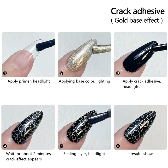 Verhéritage à Ongles Hybride en Gel Craquelé