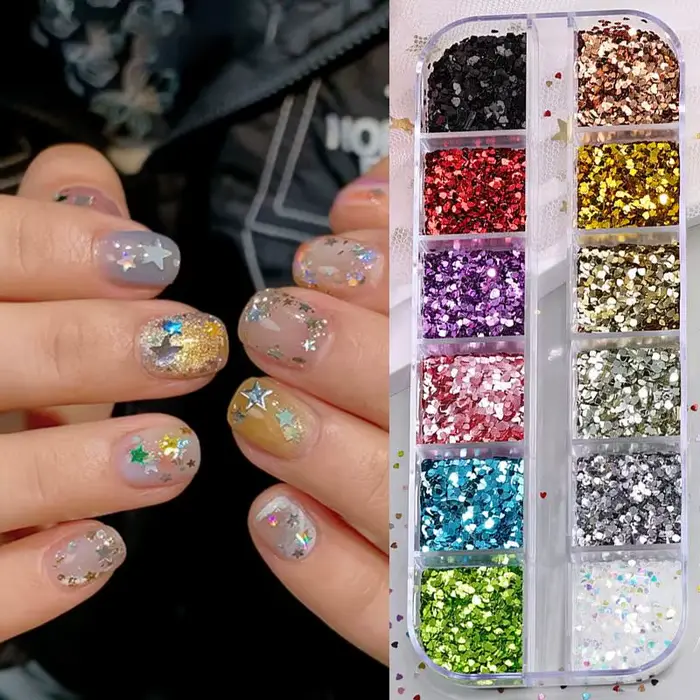 Mélange de paillettes pour ongles