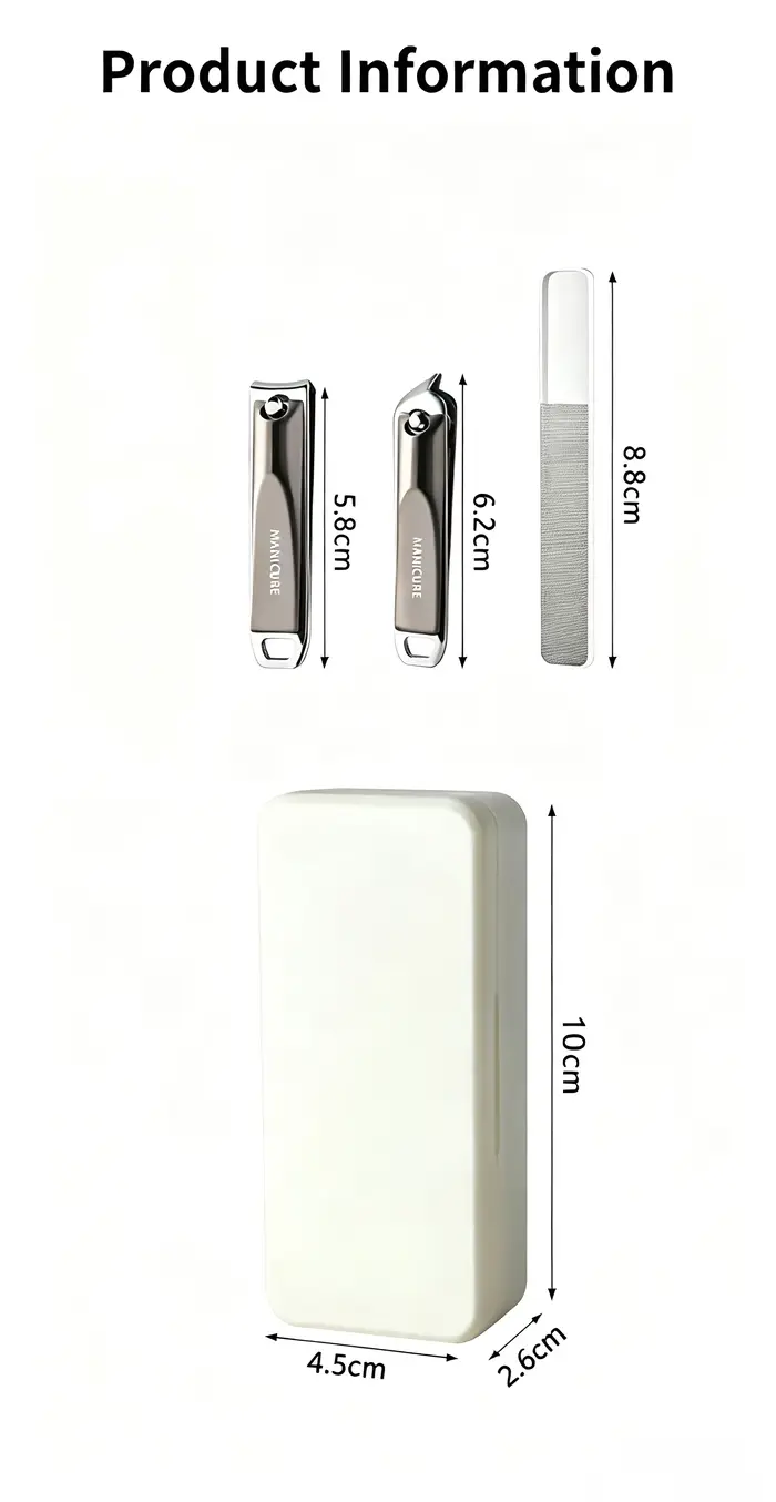Un ensemble d'outils de manucure 3 pièces