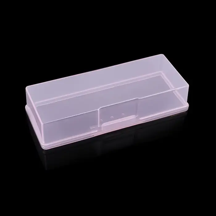 Boîte de rangement rectangulaire en plastique Transparent pour Nail Art, 1 pièce, boîte de rangement