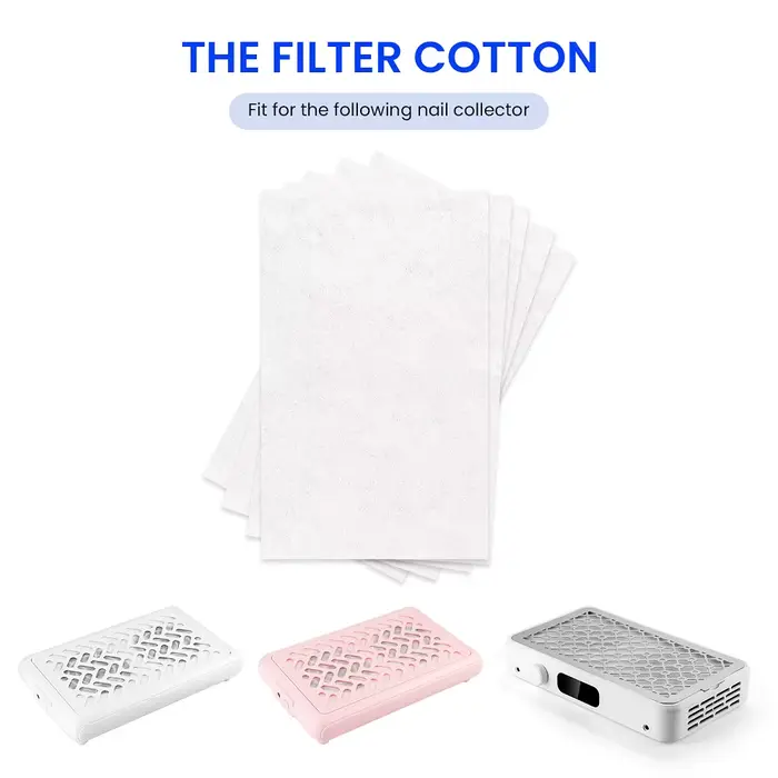 Filtre anti-poussière pour aspirateur à ongles, en tissu non tissé de coton, accessoire de remplacement pour l'aspiration des résidus d'ongles