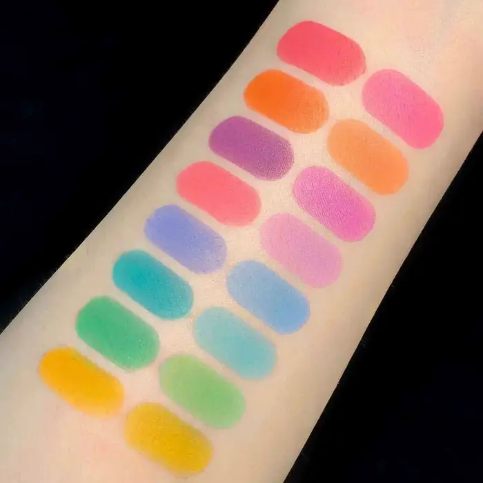 Palette de poudre à frotter solide, 16 grilles, 16 couleurs, pour Nail Art, bricolage, taches dégrad