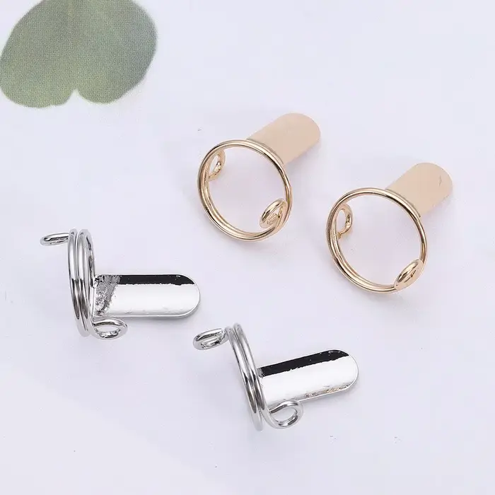 Bagues à Ongles Réutilisables en Argent pour Nail Art