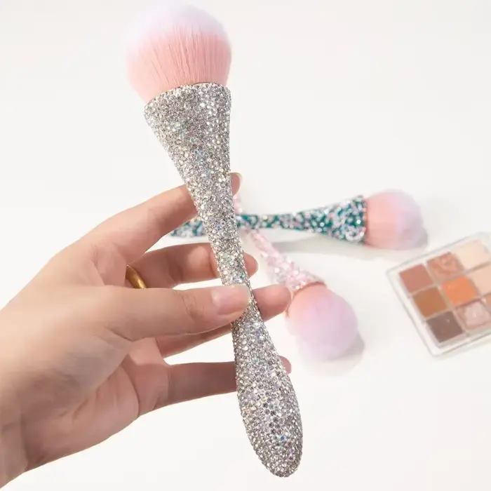 Pinceau à ongles luxueux à poignée scintillante