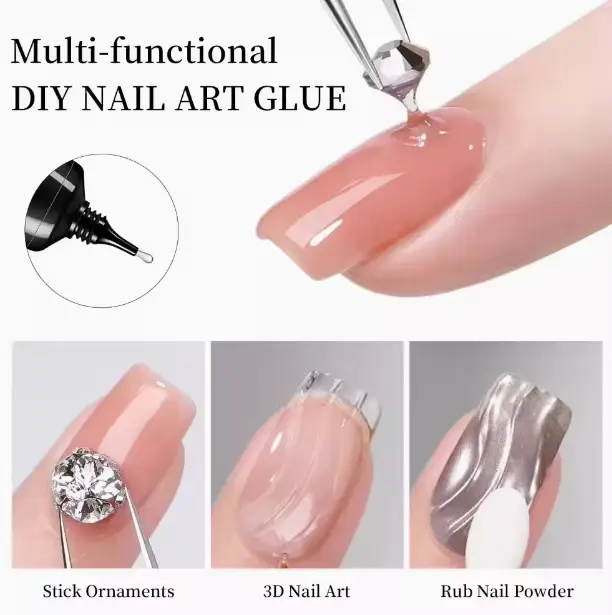 30g 5D clair moulage ongles Gel ondulation de l'eau Gel