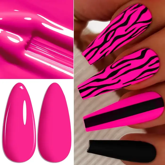 AWStorG Vernis à ongles en gel rose 15 ml – Adhérence fantastique