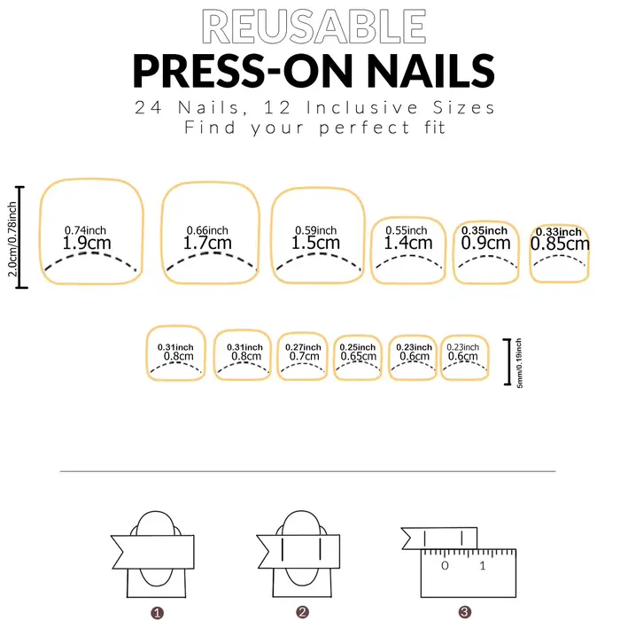 48 faux ongles de pieds noirs à bordure française