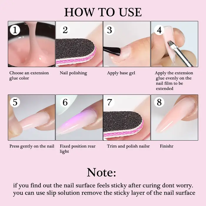 Vernis d'extension d'ongles en Gel acrylique Semi-Permanent UV/LED, grande capacité, adapté au Desig