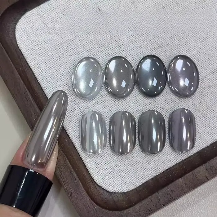 1 Boîte de Poudre à Ongles Super Magic Mirror Noire