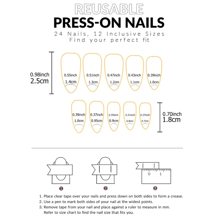 Faux ongles français en amande