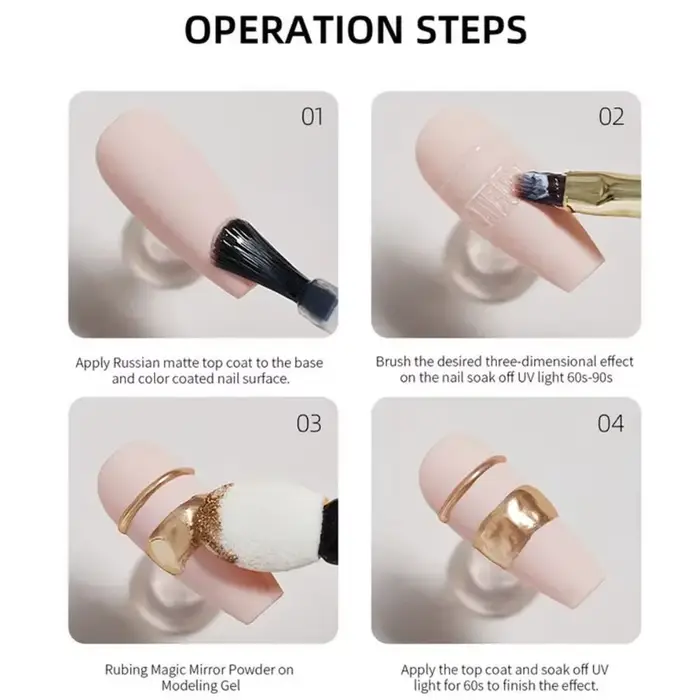 15ml russe mat couche de finition Gel à ongles poudre antiadhésive Semi-permanent mat haut vernis