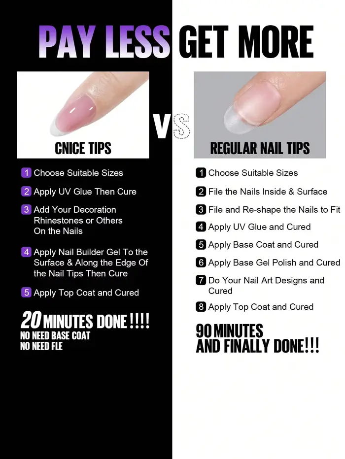 60 ongles de style français souriant