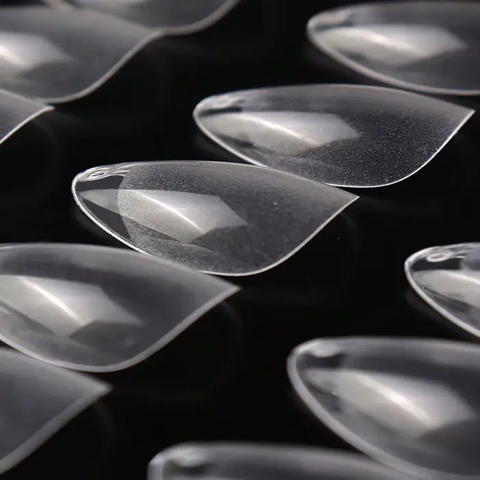 Pointes d'ongles courtes en amande pour gel souple, pré-façonnées, pointes d'ongles en acrylique, de