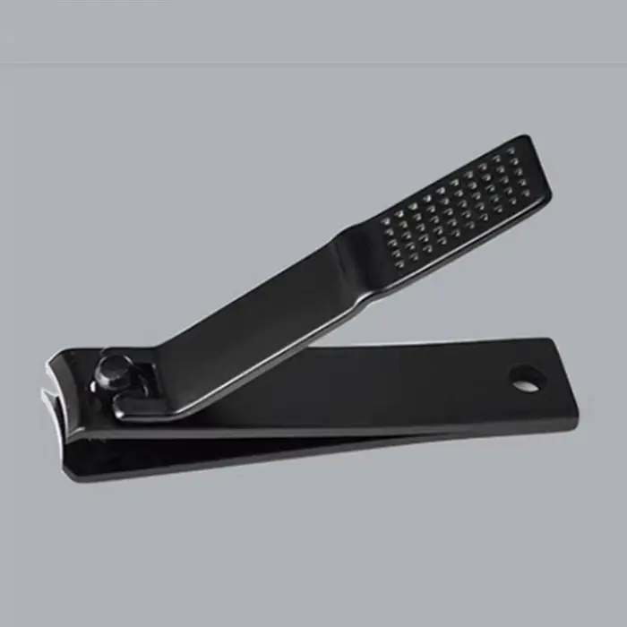 2X coupe-ongles noir en acier inoxydable ongles
