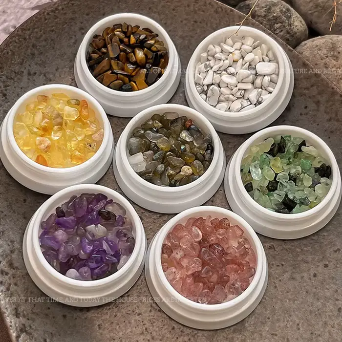 Accessoires pour ongles en pierre de cristal