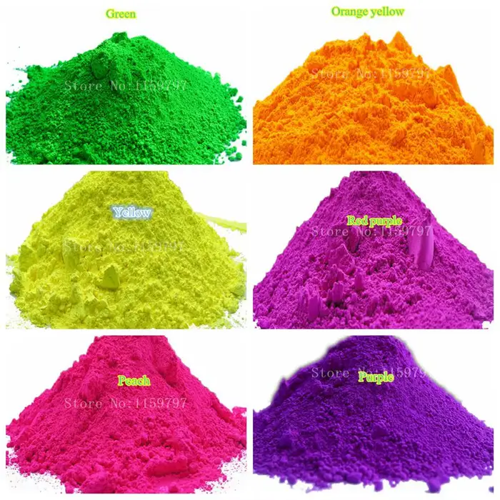 1kg vente en gros néon jaune vif ongles paillettes Fluorescence Pigment poudre de phosphore peinture fluorescente