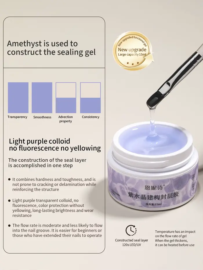 Gel constructeur transparent pour ongles, renforcement des ongles de 15 ml dans une bouteille, gel c